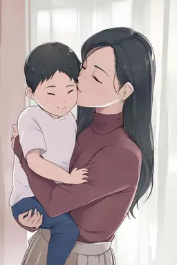Read [Wakamatsu] Haha no Kao to Onna no Kao o Tsukaiwakeru Mama no Ohanshi [English] [Erozbischof] hentai doujinshi online free